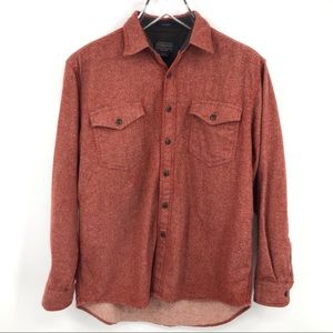 Pendleton Mens Cascade Wool Denim Button Up Shirt